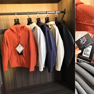 原1388！原代工稀有！秋冬男士纯色户外防风防水GM连帽冲锋衣夹克