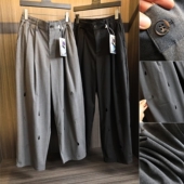 日潮百搭宽松直筒休闲裤 不挑人 潮 2025年春季 男士 破洞廓形西装 裤