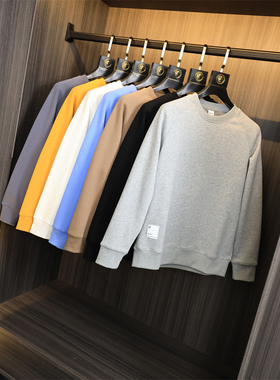 430G澳粒绒复合！DOM公司~秋冬时尚单品加绒保暖潮流圆领套头卫衣