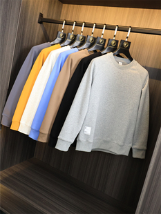 单品加绒保暖潮流圆领套头卫衣 秋冬时尚 430G澳粒绒复合 DOM公司