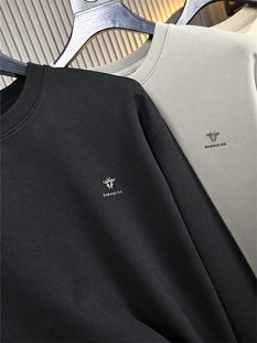 高端小蜜蜂 肌理棉质时尚 柜400 男士 休闲百搭圆领卫衣潮 春季 G货