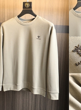 细腻针织混纺~ODM公司单！秋季男士小蜜蜂时尚百搭圆领长袖卫衣潮