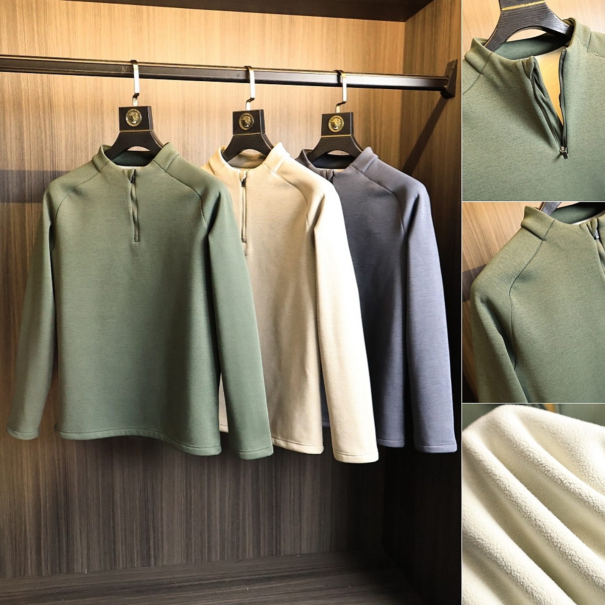 高弹针织+复合奥绒~长袖卫衣外套