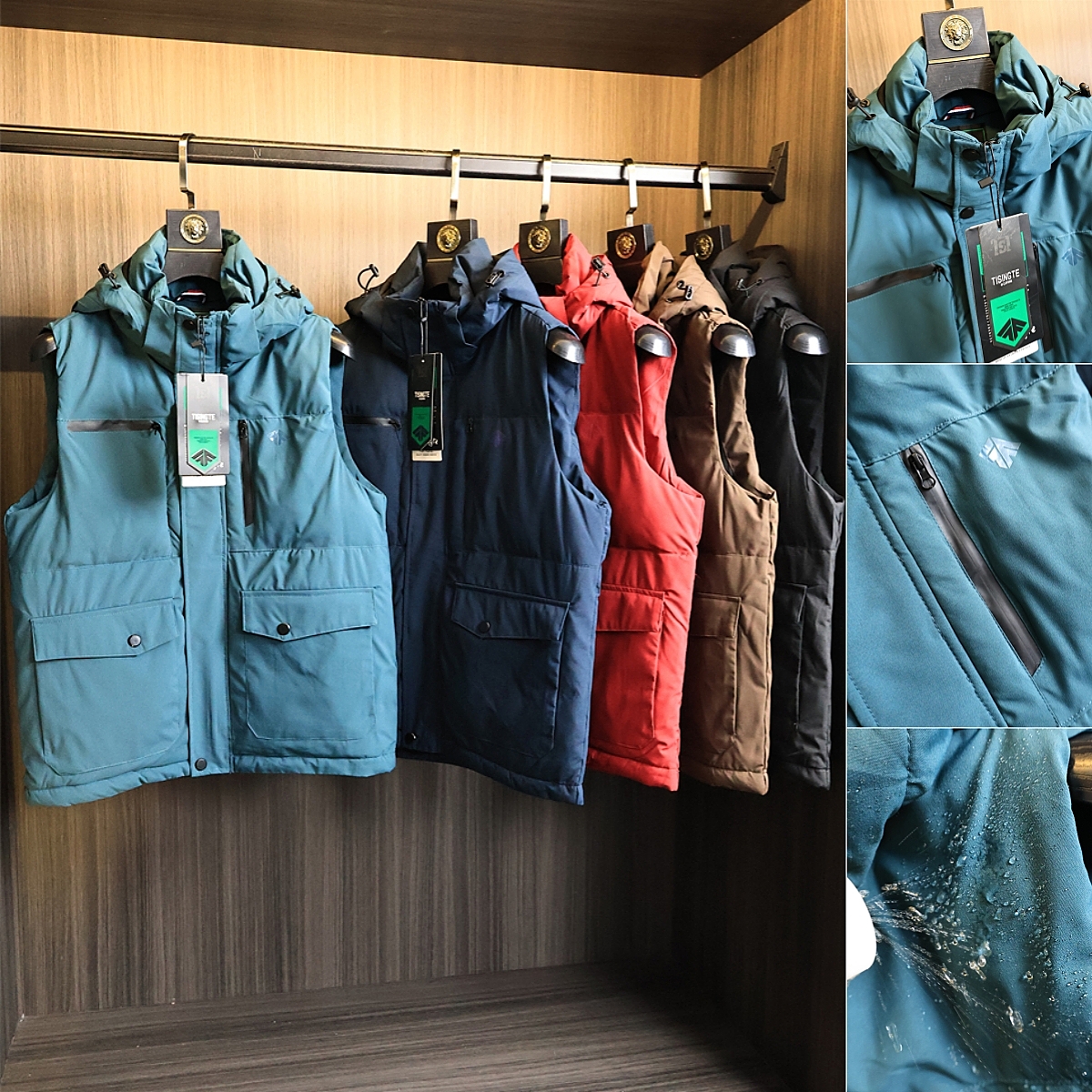 外贸老美单！防风防水！连帽马甲