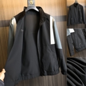 H家 牛奶丝立领夹克男 春秋撞色两面穿撤柜时尚 双面可穿 松弛感