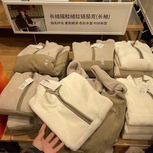 男女同款 订单 复古半拉链加厚摇粒绒立领秋冬套头卫衣 同步款