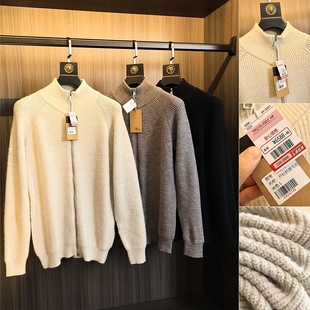 日单自留款！元宝针织！秋冬男士加厚重磅半高领毛衣百搭开衫外套