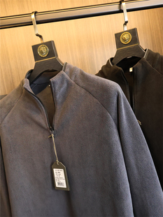 亨利拉链领保暖休闲卫衣 秋冬男士 英皇订单 客供640克双面澳粒绒