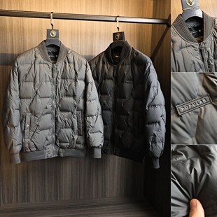 无缝压胶防泼水棒球领羽绒服外套 秋冬男士 轻盈保暖有型 85鸭绒