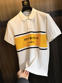 100%棉珠地网眼 POLO衫 夏季 撞色字母刺绣翻领短袖 男士 撤柜甩货