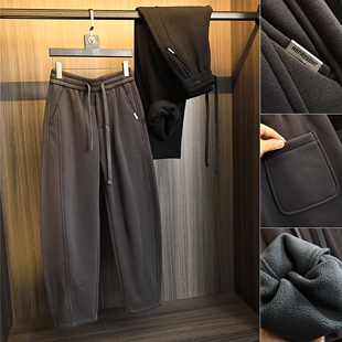 纯色立体裁剪宽松显瘦直筒休闲裤 秋冬男士 层次感十足 萝卜廓形
