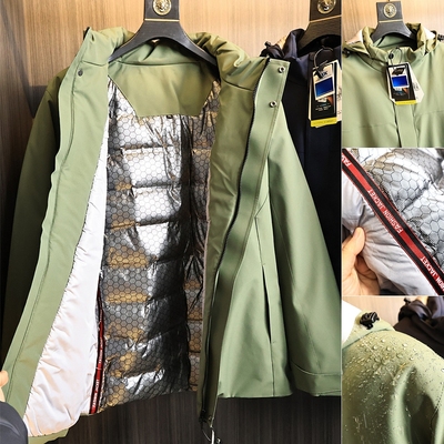 轻量化90鸭绒！山系单冲锋羽绒服