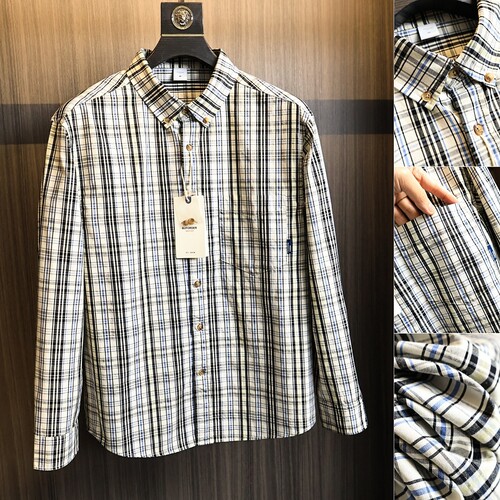 100%棉！细腻格纹！长袖衬衫潮潮