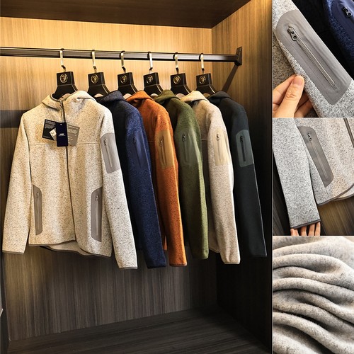 柜2k级无痕贴袋针织抓绒卫衣