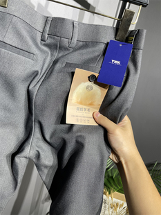 木巨1K 高端奢品 秋季 男士 休闲裤 纯色弹力商务西裤 混纺羊毛