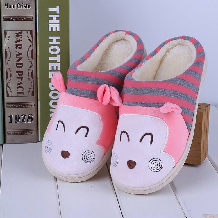 Pantoufles enfants en suède pour hiver - semelle plastique - Ref 1008970 Image 4