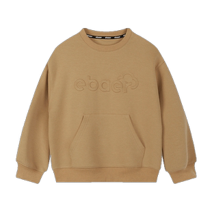 EBAER男女童卫衣春装2025新款儿童秋季圆领休闲长袖帅气上衣潮