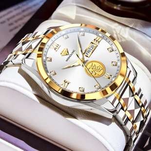 瑞士威宝龙正品男士手表全自动机械表含金真钻表防水夜光商务男表
