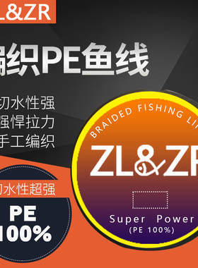 ZL&ZR全新编织线大力马四编100米鱼线厂家直销鱼线子线硬线跨境