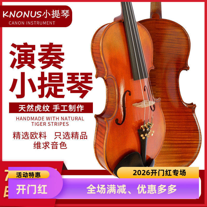 4/4 3/4 1/2 1/41/8意大利进口欧料枫木天然虎纹纯手工高档小提琴