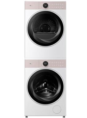 小天鹅洗烘套装TG100MS97IL-P+TH100-H97W-P滚筒洗衣机热泵烘干机