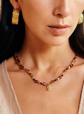 吊坠个性小众设计串珠毛衣项链