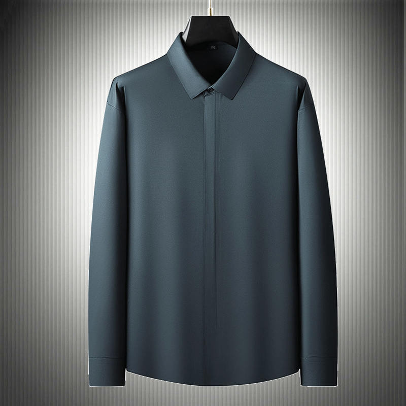 【拉链衬衫】秋装加大码肥佬长袖