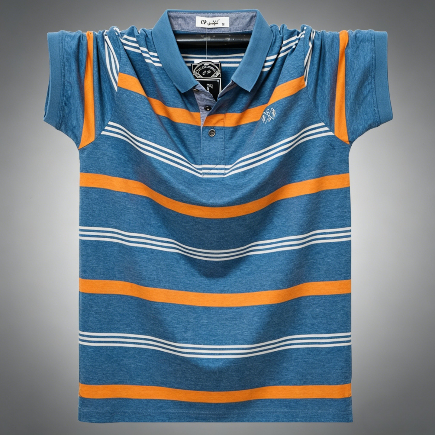 2026新款男士短袖翻领条纹T恤加肥加大码纯棉宽松肥佬休闲6XL上衣