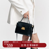 万里马如意锁新款 包包女士手拎包国风休闲方包牛皮单肩斜挎手提包