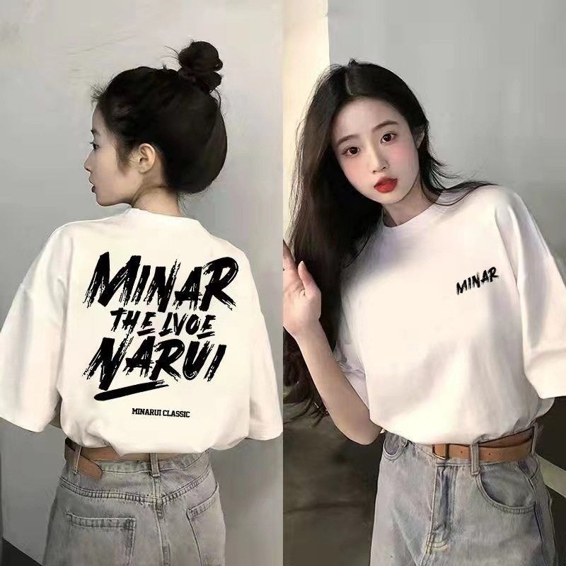欧货美式复古白色恤女短袖夏纯棉