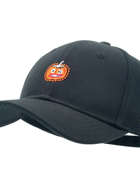 新到韩版爆款卡通橙色南瓜棒球帽子男女明星同款嘻哈帽万圣节恶搞