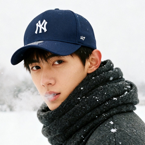 正品深蓝色NY棒球帽子美式男女潮