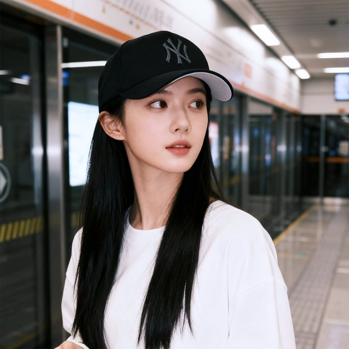 经典低调款纯黑色 NY纽约洋基队棒球帽 成熟稳重 47brand鸭舌帽子