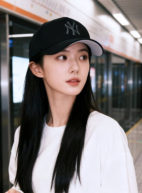 经典低调款纯黑色 NY纽约洋基队棒球帽 成熟稳重 47brand鸭舌帽子