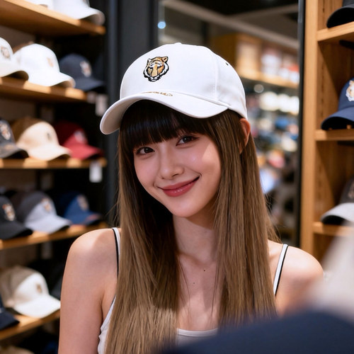 女款小头围硬顶太极虎棒球帽子女