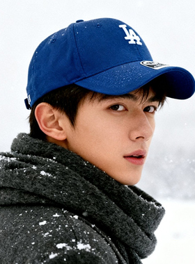 47brand帽子男 棒球帽小标la蓝色遮阳ny鸭舌帽女洋基队显脸小潮牌