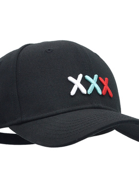 LEAUX GEAUX正品莱奥三个叉黑色棒球帽子男女 街头嘻哈街舞鸭舌帽