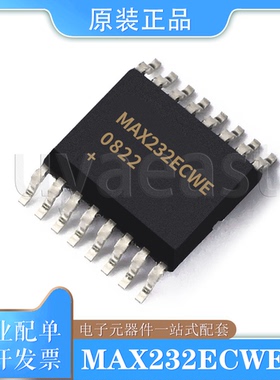 MAX232ECWE+T RS-232接口集成电路 SOIC-16 200kb/s 4.5V~5.5V