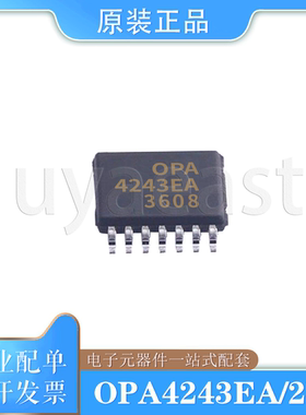 OPA4243EA/250 EA/2K5 TSSOP-14 运算放大器 430kHz 25mA 2mV