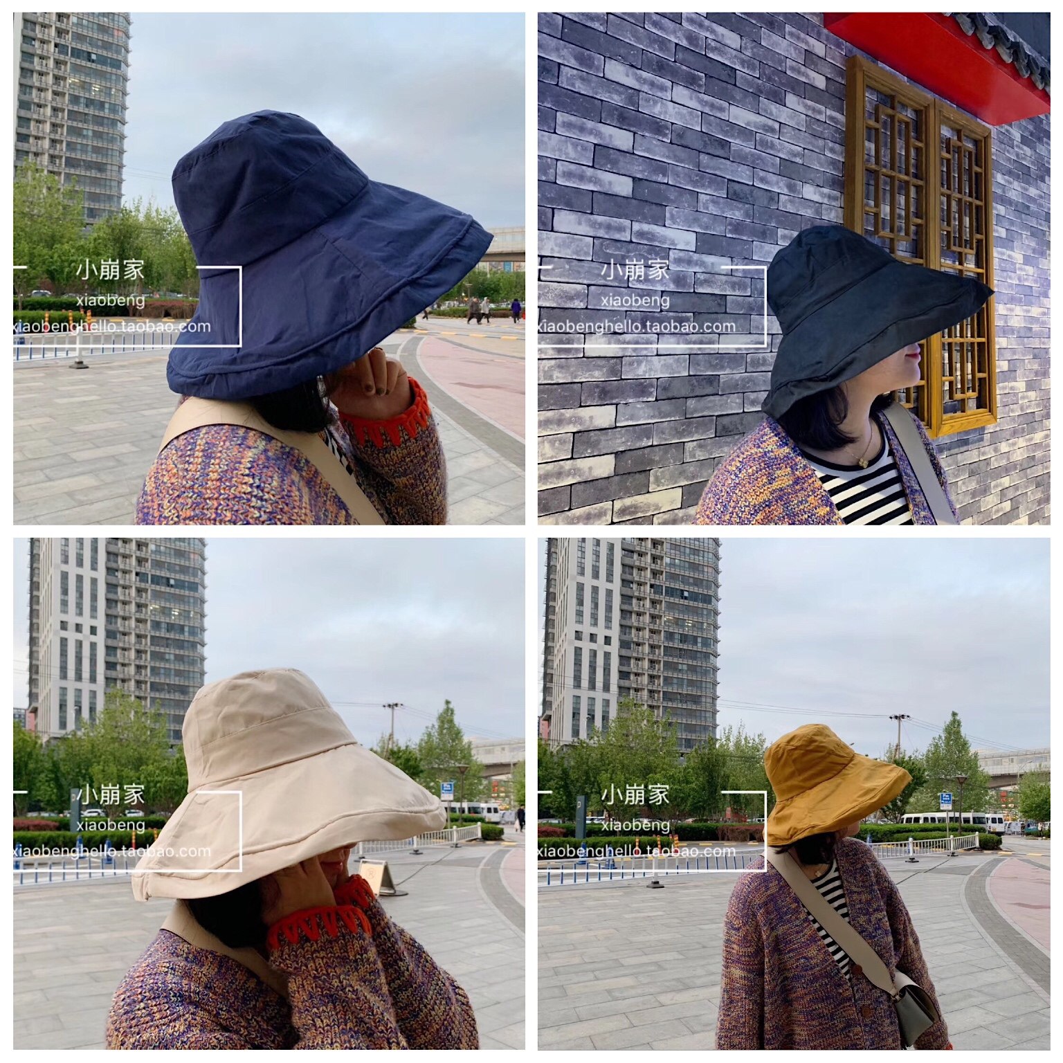 小崩力荐！渔夫帽女遮阳帽防晒出游旅游凹造型女士帽子|msdalam kategori Aksesori/Belt kulit/Hat/Muffler, Hat - dari Buy2taobao.com untuk memberikan perkhidmatan ejen Taobao profesional membeli