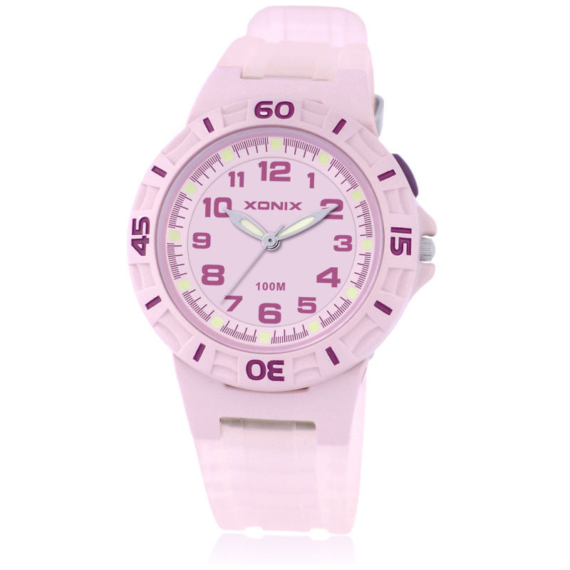 XONIX时尚简约儿童表男孩女孩夜光学生防水石英运动指针式手表YE