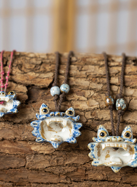 瓦猫通用陶瓷手工吊坠招财