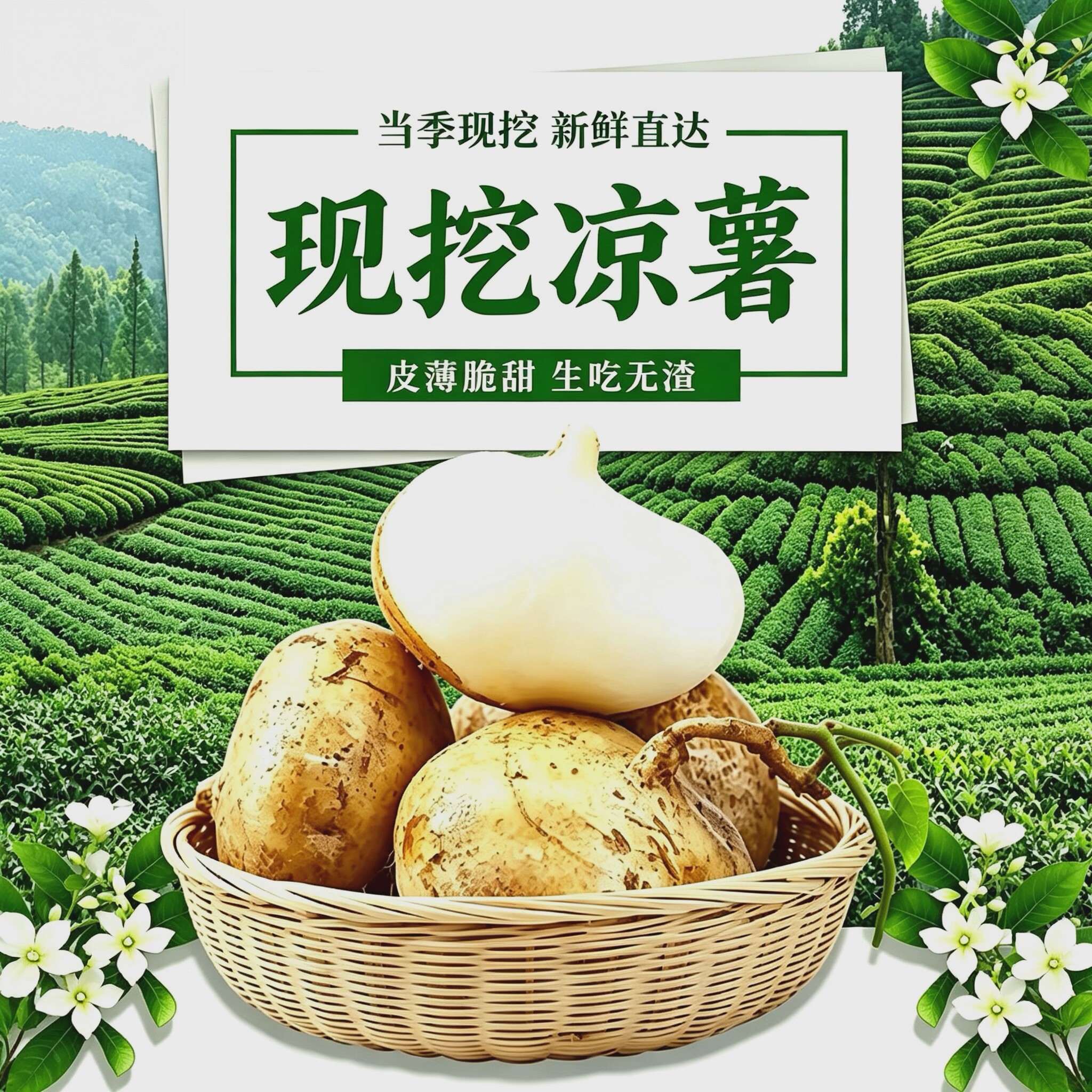 新鲜凉薯地瓜土番薯现挖现发