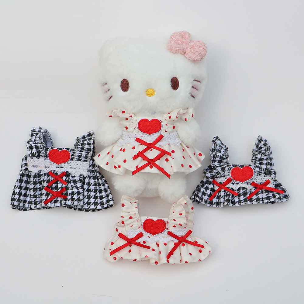 17cm拉布布裙子labubu着替10cm娃衣hellokitty玩偶公仔凯蒂猫裙子