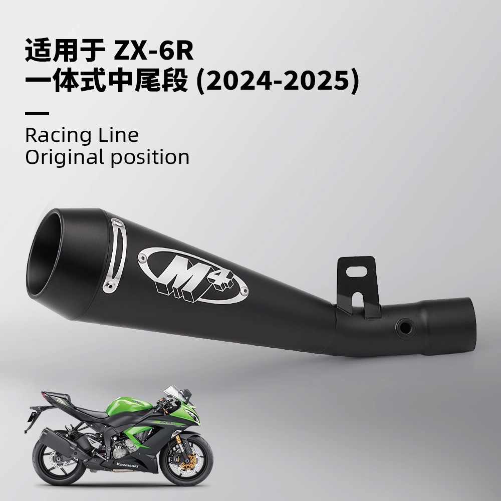 适用于川崎ZX6R排气管改装 摩托车排气管24-25