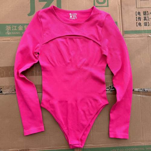 OQQ螺纹高弹修身瑜伽定位衣