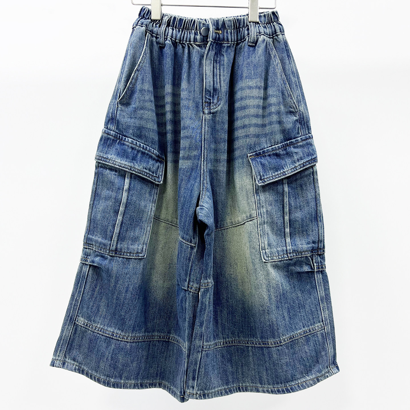 2026春夏新款CHYY牛仔女七分裤松垮休闲宽松显瘦工装裤百搭老爹裤