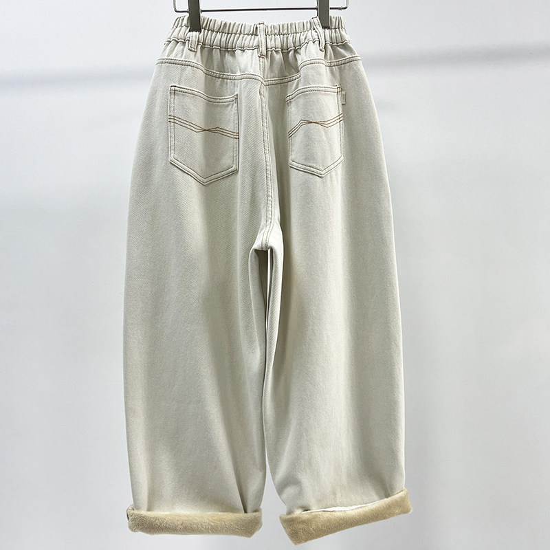 冬CHYY新款牛仔女萝卜裤宽松休闲