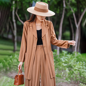 套装 女2025新款 秋款 西装 高级感超好看them风衣开衫 外套气质两件套