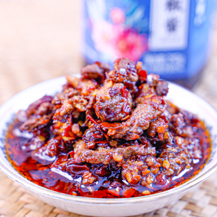 江西特产大块猪肉辣椒酱罐头瘦肉辣酱下饭菜拌面拌饭调味烧焦辣酱